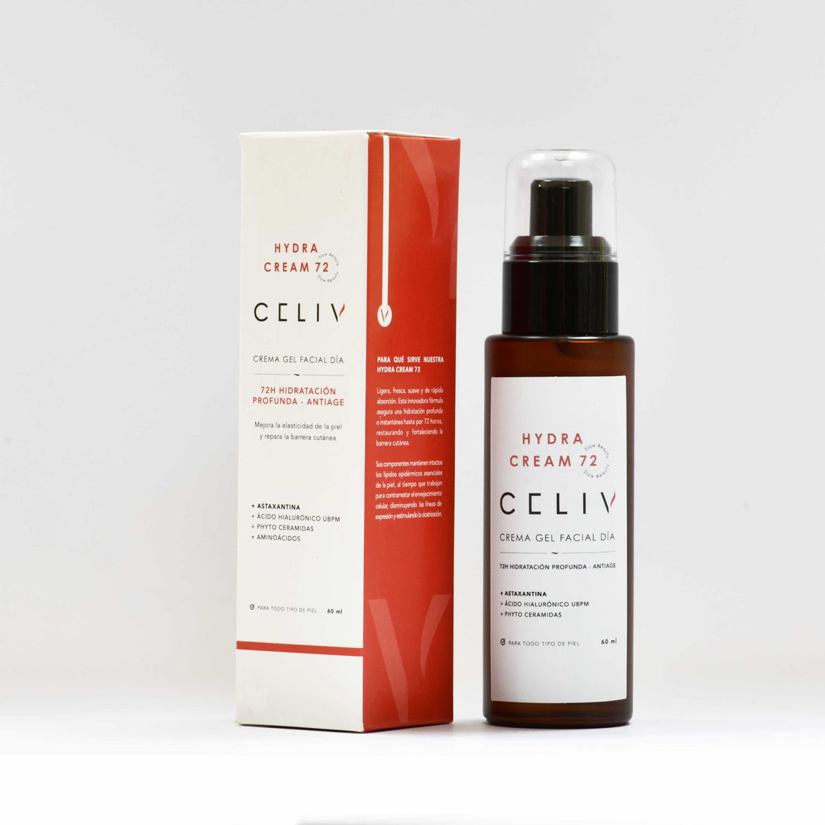 Hydra Cream 72 CELIV, crema gel hidratante facial de día.