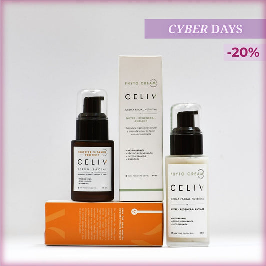 PACK COLÁGENO: Sérum Vitamina C + Crema Nutritiva PM