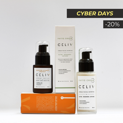 PACK COLÁGENO: Sérum Vitamina C + Crema Nutritiva PM