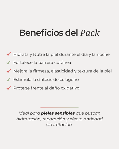 PACK HIDRATACIÓN AM/PM: Crema Hidratante AM + Crema Nutritiva PM