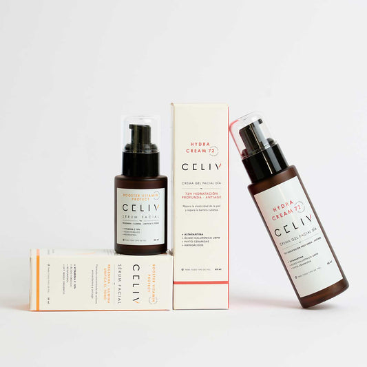 PACK DEFENSA ANTIAGE: Sérum Vitamina C + Crema Hidratante AM