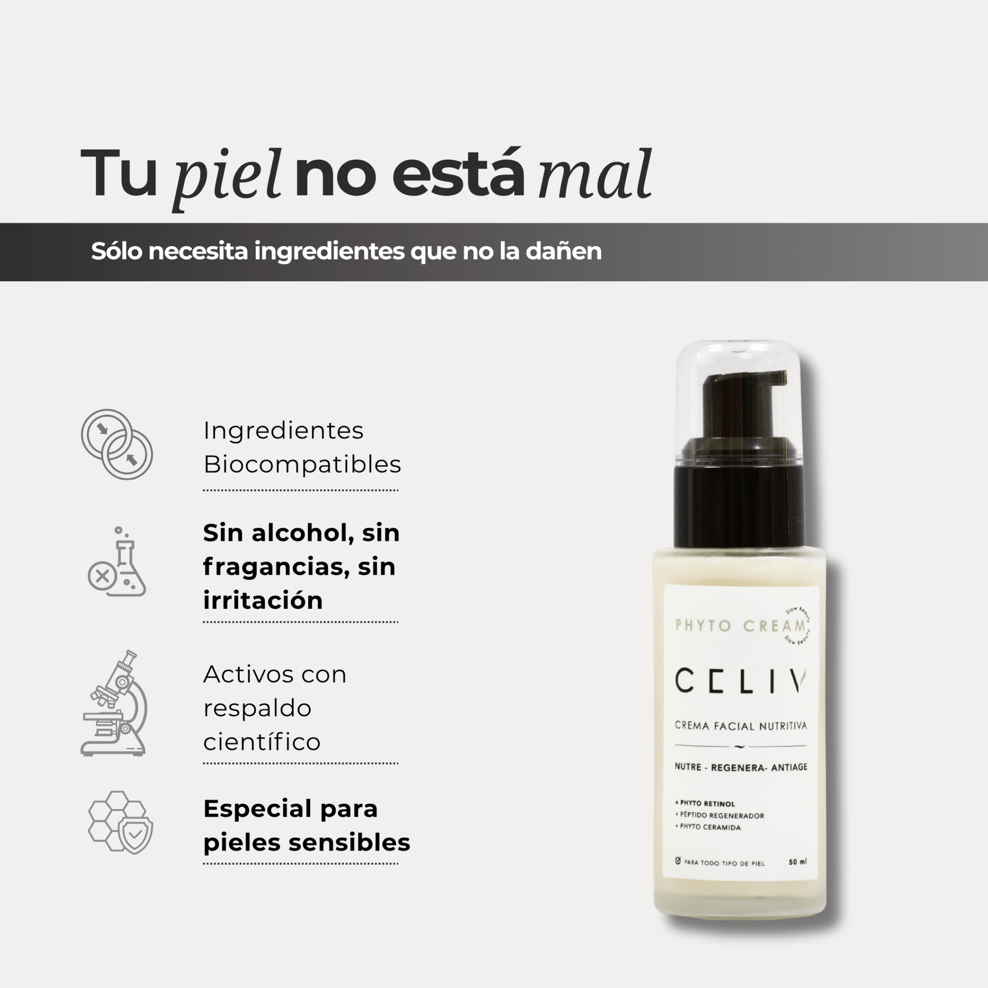 Crema Facial Nutritiva PM - Phyto Cream [50 ml] - CELIV