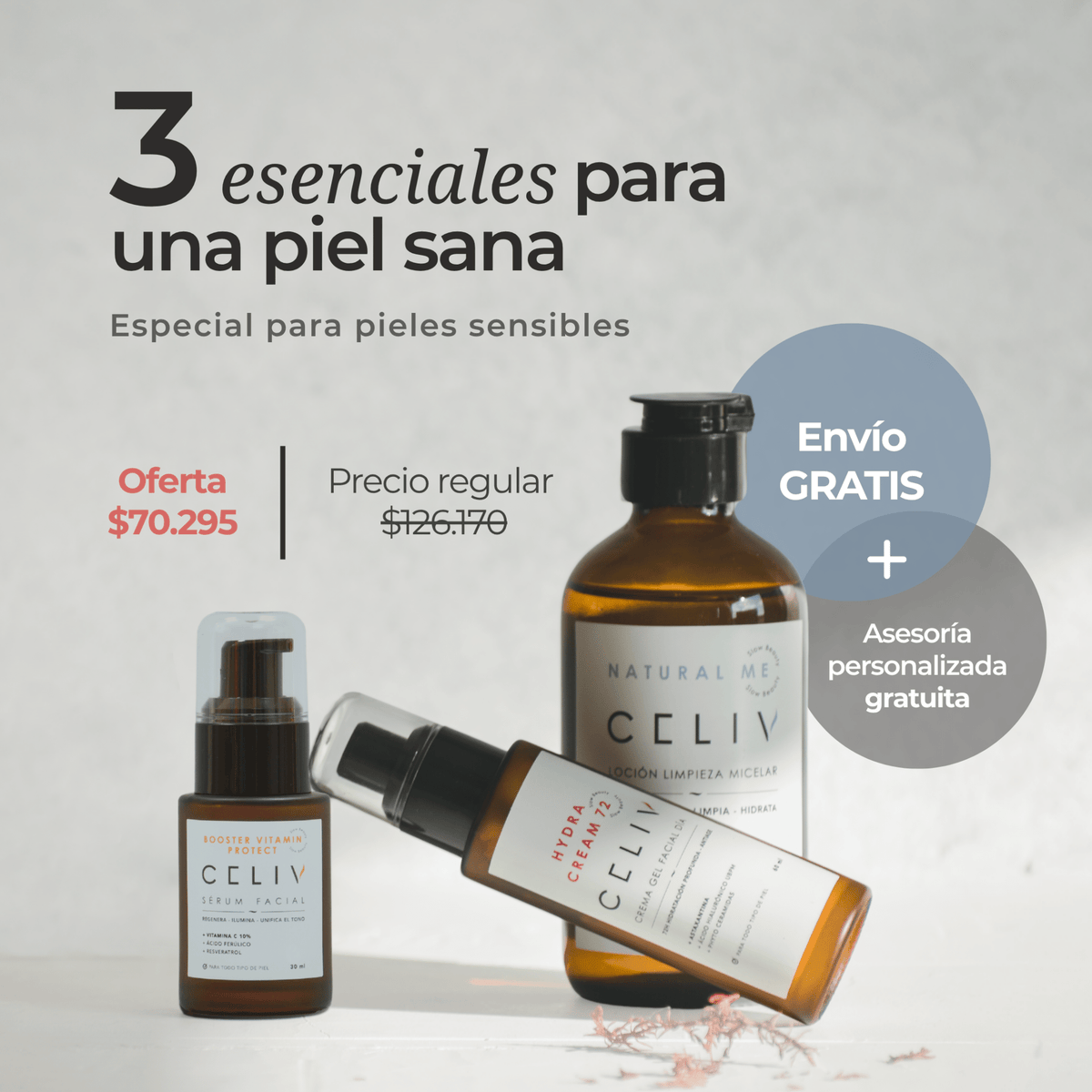 RUTINA 3 ESENCIALES + Envío Gratis + Asesoría Personalizada