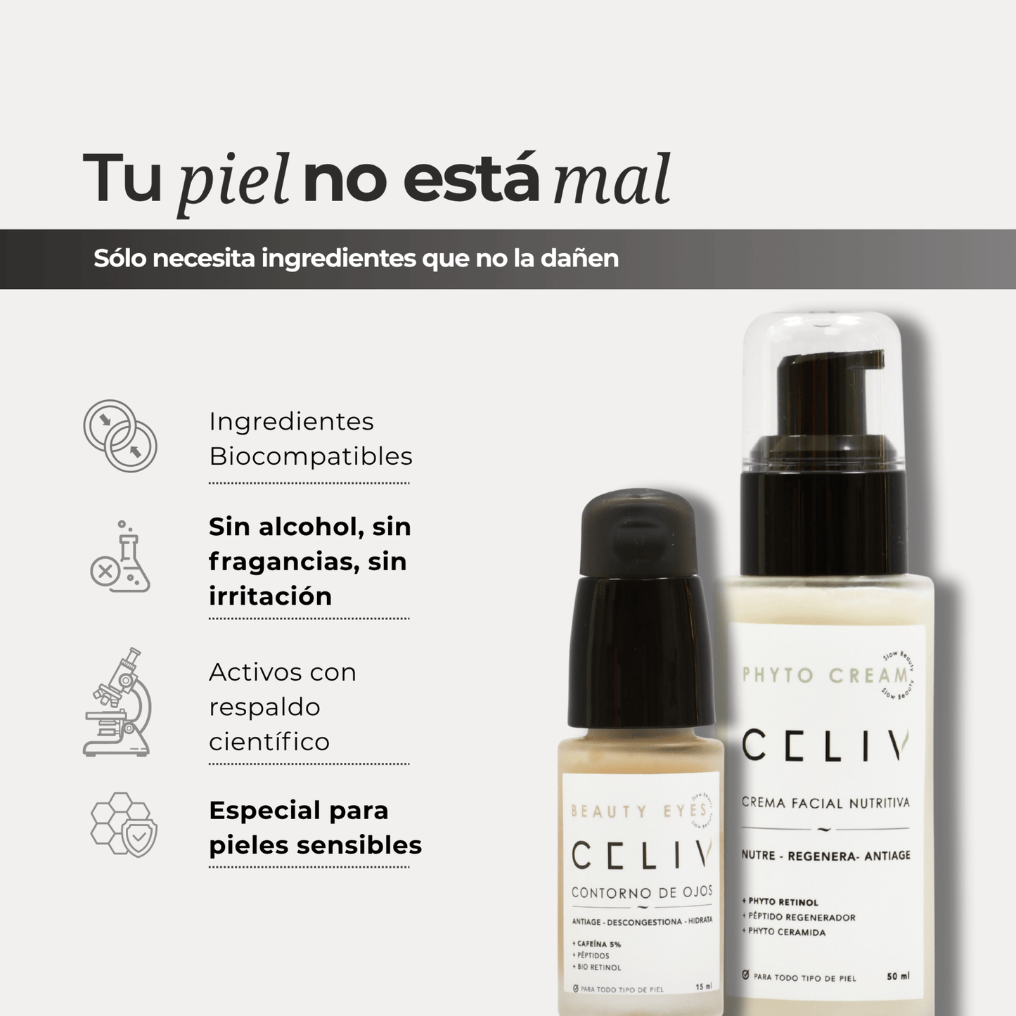 PACK REPARADOR: Contorno de Ojos + Crema Nutritiva PM - CELIV